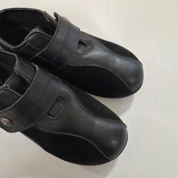 Propet Black Leather Suede Strap Comfort Shoes Women Size 7 - Picture 4 of 6